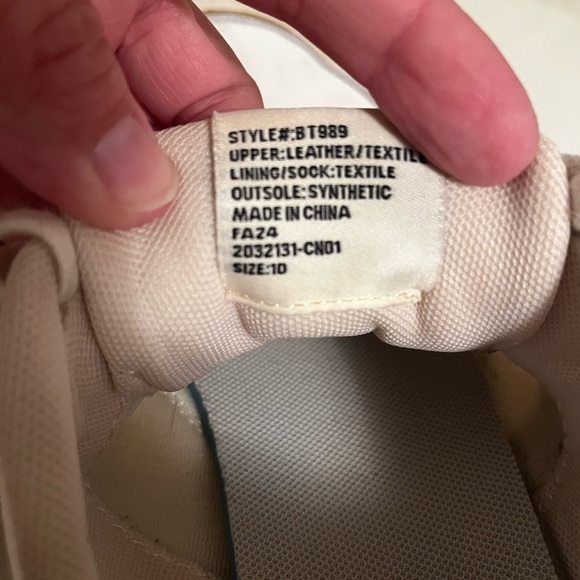 J. Crew Cream and Metallic Trainers Sneakers with Retro Design Size 10 - Picture 7 of 10